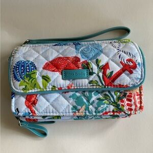 Vera Bradley Summer Ocean Print Quilted Wallet Wristlet